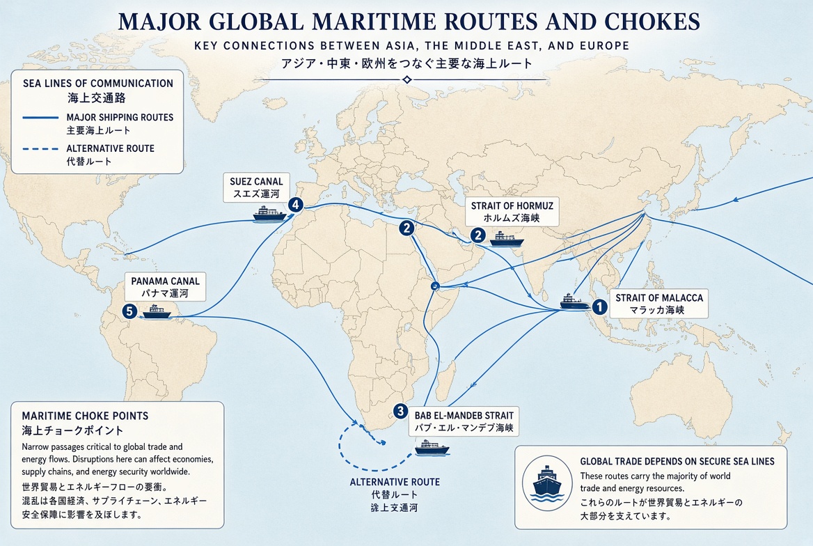 Geopolitics: Ep. Fig. Global Chokepoints Map